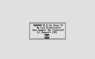 Hangman atari screenshot